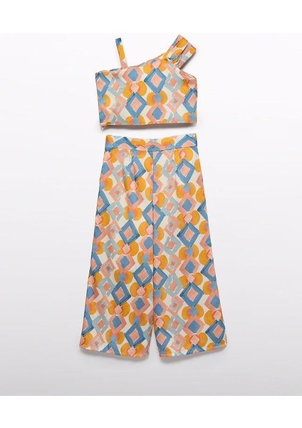 Abel&lula Kız Çocuk Saten Pantolon Bluz Set 5238 fırsatları