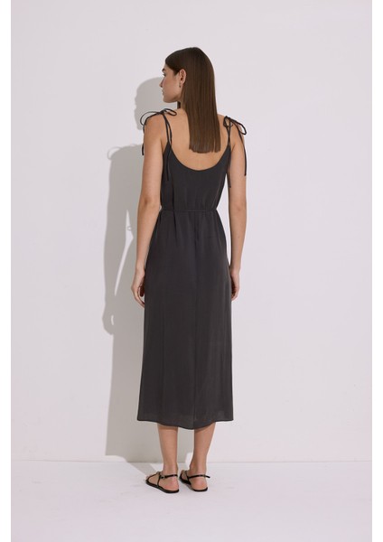 Modal Askılı Rahat Elbise Antrasit