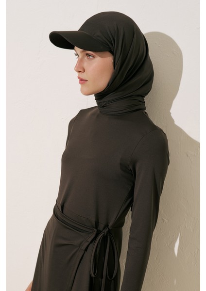 Anvelop Etekli Mayo Elbise Kahverengi indirimleri