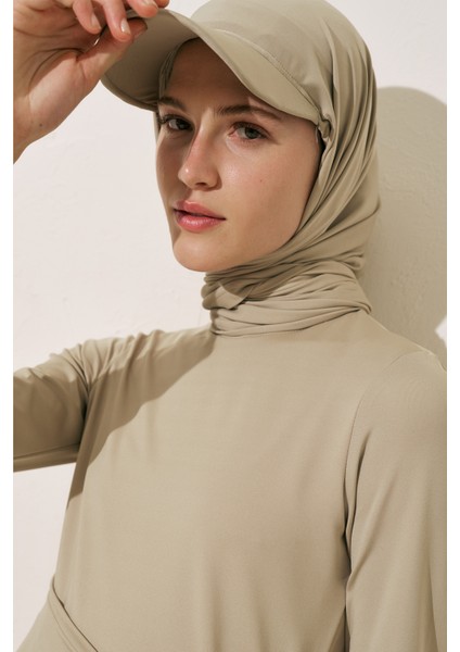 Cap Şapkalı Mayo Şal Yeşil