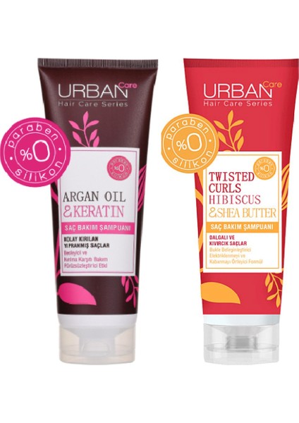 Care Kıvırcık Saçlar Için Bukle Belirginleştirici Saç Bakım Şampuanı 250 ml + Argan Yağlı Şampuan 250 ml