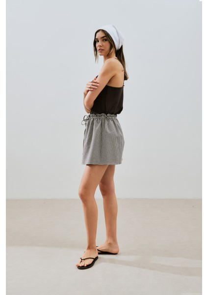 Pötikare Şort Etek Kahverengi fırsatları