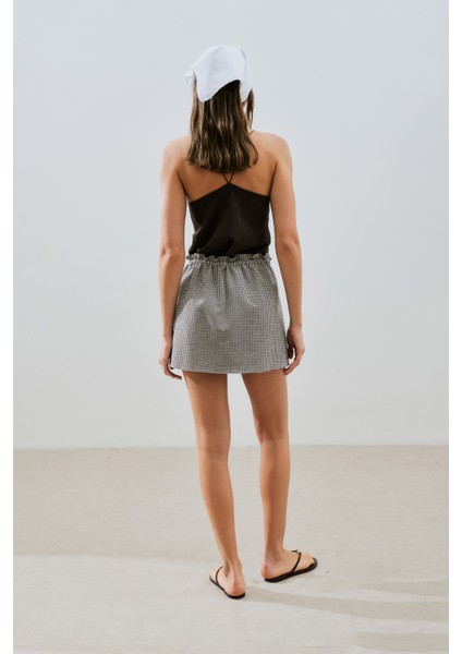 Pötikare Şort Etek Kahverengi