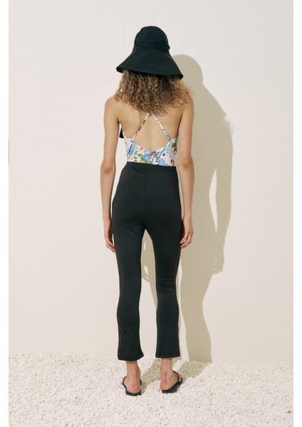 Flare Paça Tesettür Mayo Pantolon Siyah fırsatları