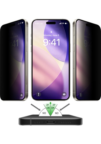 Buff iPhone Air 5d Privacy Easyfit 2 Adet Ekran Koruyucu fırsatları