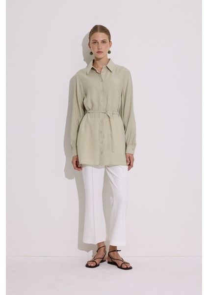 Modal Kemerli Gömlek Çağla fırsatları