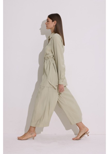 Modal Kemerli Gömlek Çağla indirimleri