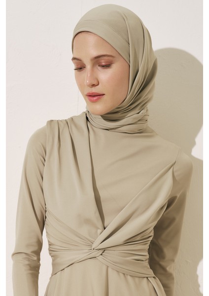 Bone Bağlamalı Mayo Şal Yeşil