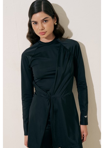 Düğüm Detaylı Tulum Mayo Siyah fırsatları