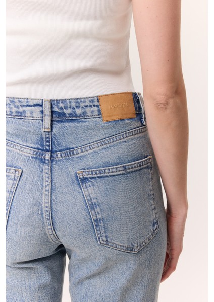 Yüksek Bel Flare Paça Jean Açık Mavi indirimleri