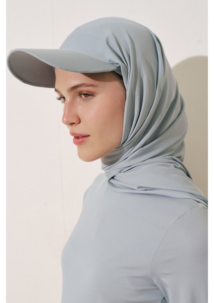 Cap Şapkalı Mayo Şal Mavi