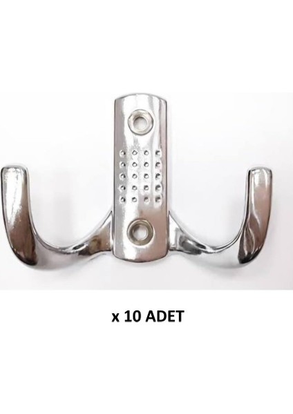 Kenzlife Elbise Banyo Askılığı Krom Metal Askı Askılık 10 Adet