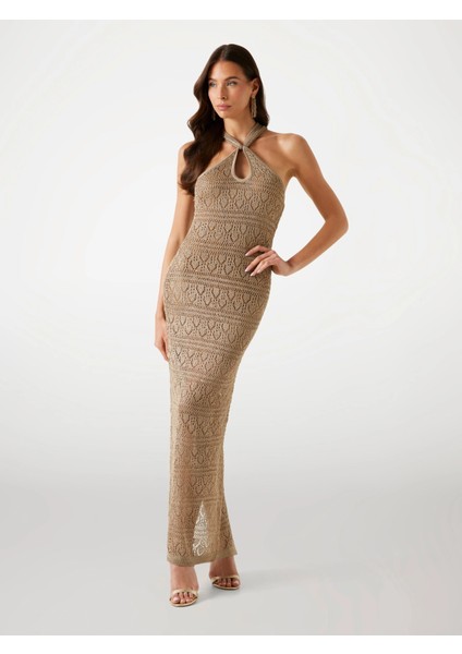 Cynthia Kadın Bej Beji Elbise W5YK48Z37G0-F1AZ