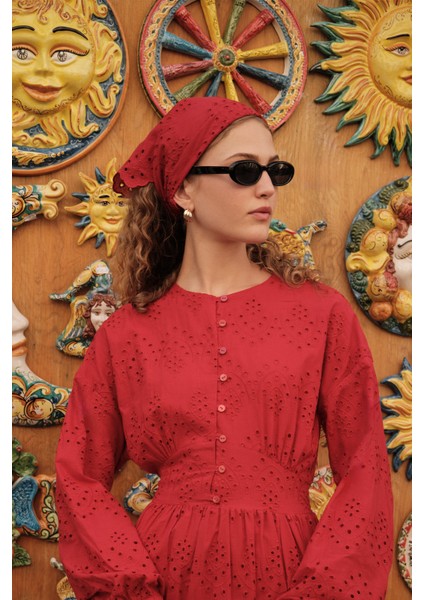 Brode Fular Kırmızı