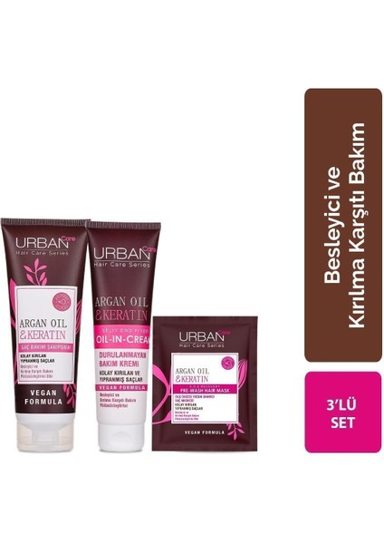 Care Argan Oil & Keratin 3'lü Set
