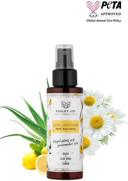 %100 Vegan Renk Açıcı Saç Spreyi 110 ml – Papatya, Limon ve Aloe Vera ile Onarıcı ve Parlak Görünüm, Günlük Kullanıma Uygun fiyatları