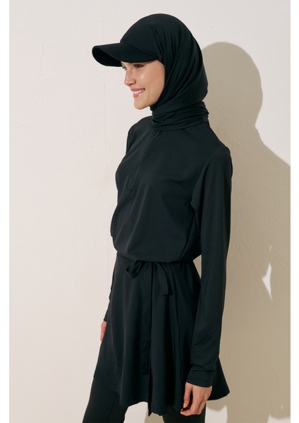 Cap Şapkalı Mayo Şal Siyah fiyatları