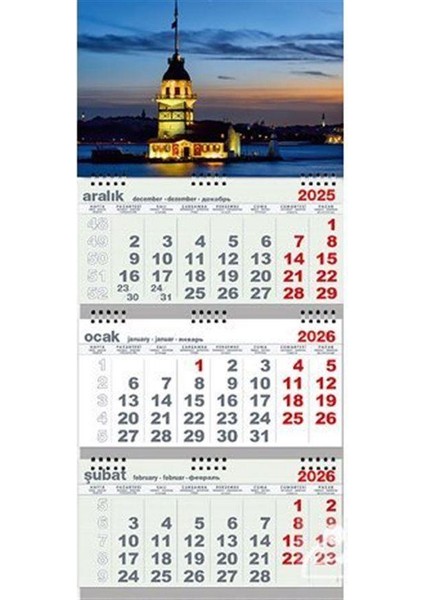 2026 Gemici Takvim - Kız Kulesi