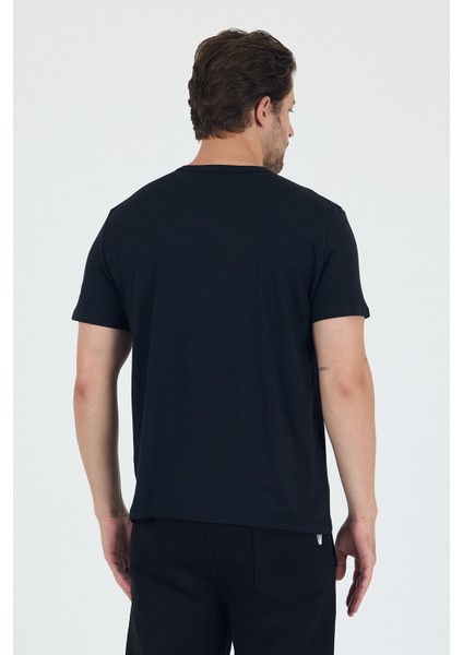 Bruce Sıfır Yaka Siyah Basic Bambu ve Organik Pamuk Erkek Tişört modelleri