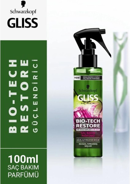 Gliss Bio-Tech Onarıcı Gül Kokulu Durulanmayan Saç Spreyi 100 ml – Kök Hücre Kompleksi, Kuru ve Islak Saçlar İçin modelleri