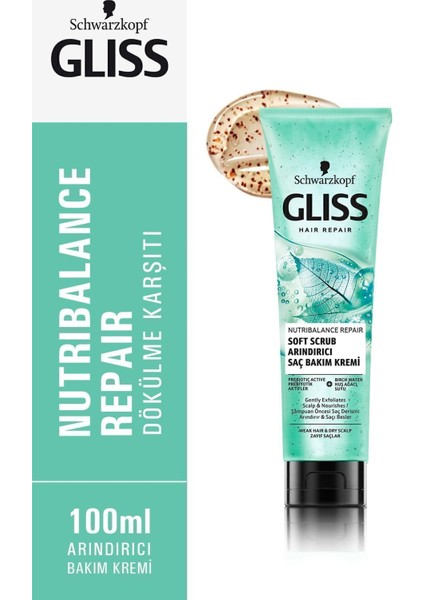 Gliss Nutribalance Arındırıcı Saç Kremi 150 ml – Prebiyotik ve Huş Suyu ile Saç Dökülmesine Karşı Etki