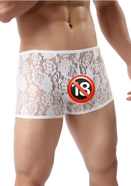 Beyaz Erkek Dantelli Boxer Iç Çamaşırı fiyatları