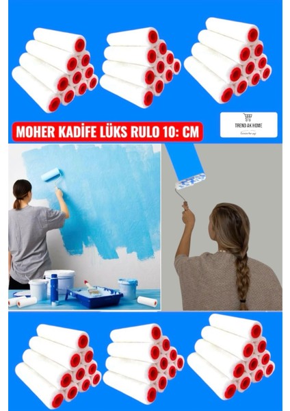 Moher Kadife Lüks Rulo Yedek Başlığı 10 cm ( 100 Adet ) modelleri