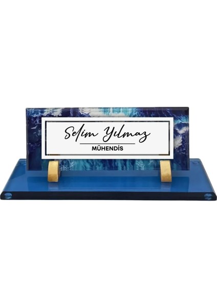 Uv Baskılı Kristal Masa Isimliği