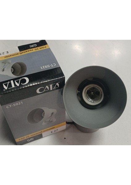 CT-5921 Par 30 Armatür Rozanslı Gri +Ampul