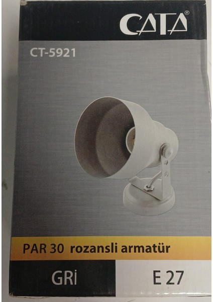 CT-5921 Par 30 Armatür Rozanslı Gri +Ampul modelleri