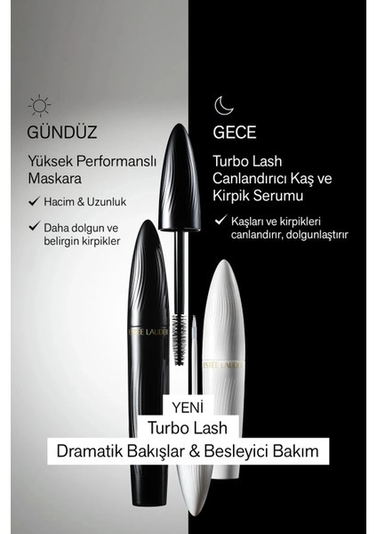 Turbo Lash 3'lü Göz Bakım Seti - Maskara 8ml, Göz Kremi 5ml, Kaş ve Kirpik Serumu 6ml modelleri