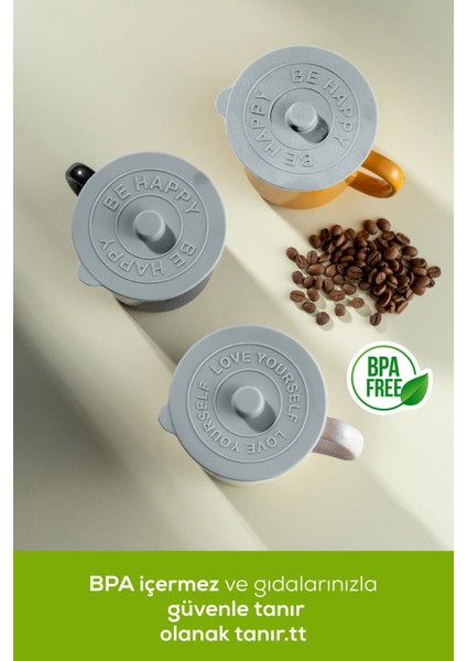 3 Adet Silikon Isı Koruyucu Bardak Kapağı Mavi fırsatları