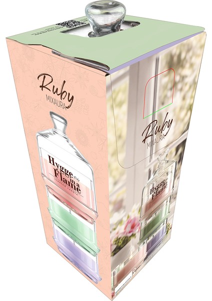 Mixaura Üç Kat, Tek Mum, Sonsuz Stil Şakayık Kokulu Mum 510gr. indirimleri