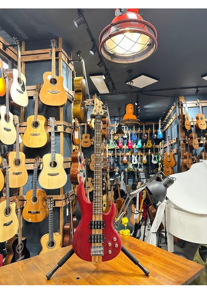 B04- Rd 4 Telli Aktif Bass Gitar Kırmızı Renk