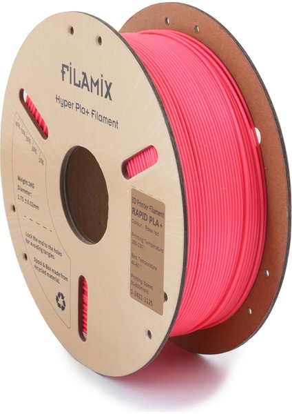 Yüksek Hızlı Hyper Pla+ Filament 1.75MM 1kg-Gül Kırmızı fiyatları