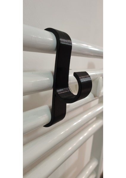 Banyo Radyatör Kancası, Havlupan Kancası, Askı Siyah 83997386 3D