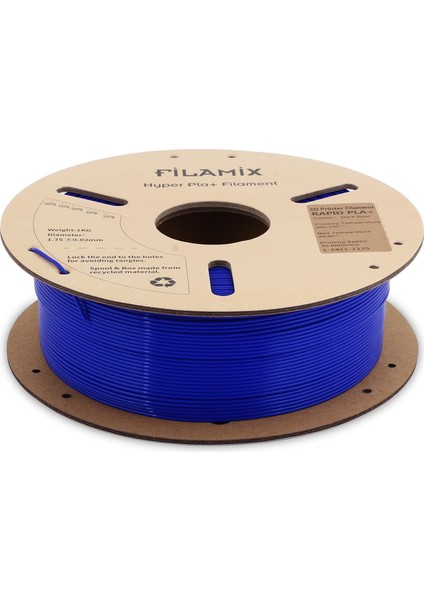 Yüksek Hızlı Hyper Pla+ Filament 1.75MM 1kg-Koyu Mavi modelleri