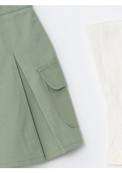 Lcw Kids Yeşil Beli Lastikli Kız Çocuk Etek ve Külotlu Çorap 2'li Takım fiyatları