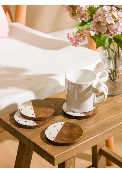 Karişik Dekoratif Bardak Altlığı 4'lü (W5)