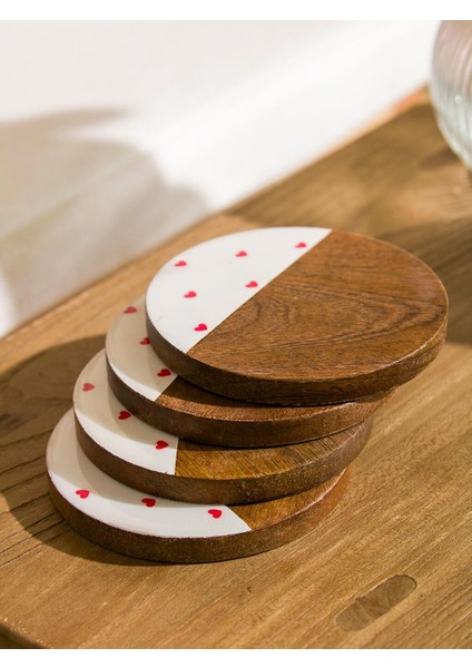 Karişik Dekoratif Bardak Altlığı 4'lü (W5) modelleri