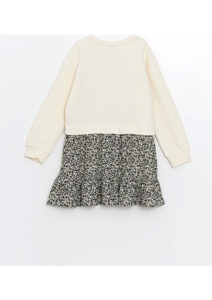 Lcw Kids Ekru Bisiklet Yaka Kız Çocuk Elbise fırsatları