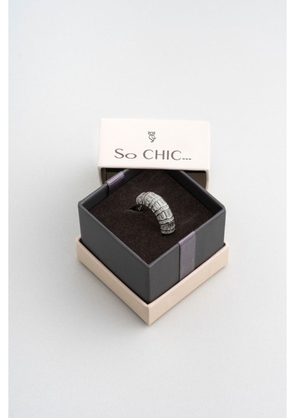 Avangard Baget 18 Ayar Beyaz Altın Kaplama Gümüş Yüzük indirimleri