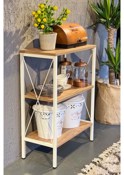 HBCV 3 Raflı Beyaz Dolap – 18 mm Yonga Levha ve Metal, Elektrostatik Boyalı, Çekmecesiz, 60x30x83 cm Ölçülerinde indirimleri