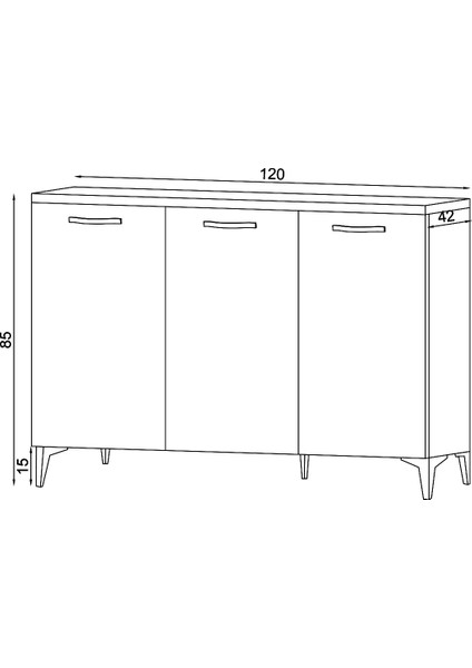 Iva Beyaz Çok Amaçlı Erzak Dolabı – 18 mm Kaplama Yonga Levha, Modern Tasarım, 85x120x42 cm Ölçülerinde indirimleri