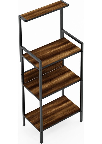 MB3 Ceviz Suntalam Metal Mutfak Bankosu ve Kahve Köşesi – Modern Tasarım, 54x129x40 cm