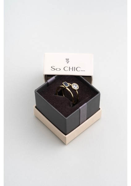 Avangard 18 Ayar Sarı Altın Kaplama Ayarlanabilir Gümüş Yüzük indirimleri