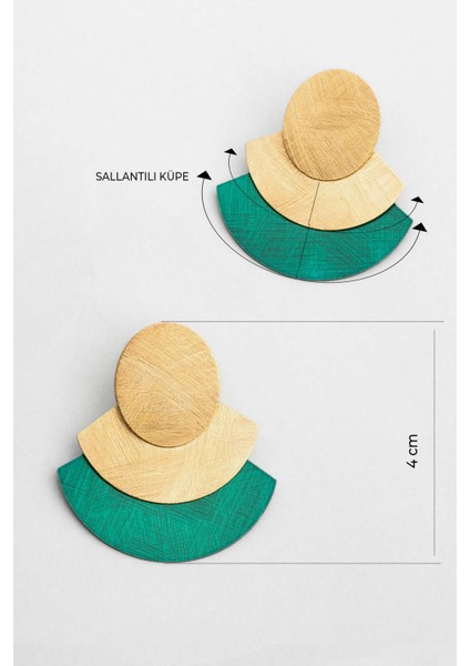 Yeşil Petra Güneşi 18 Ayar Sarı Altın Kaplama Gümüş Tasarım Küpe modelleri