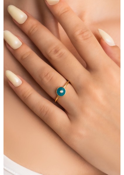 Minimal 18 Ayar Sarı Altın Kaplama Gümüş Yüzük fiyatları