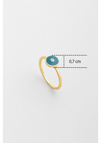 Minimal 18 Ayar Sarı Altın Kaplama Gümüş Yüzük modelleri