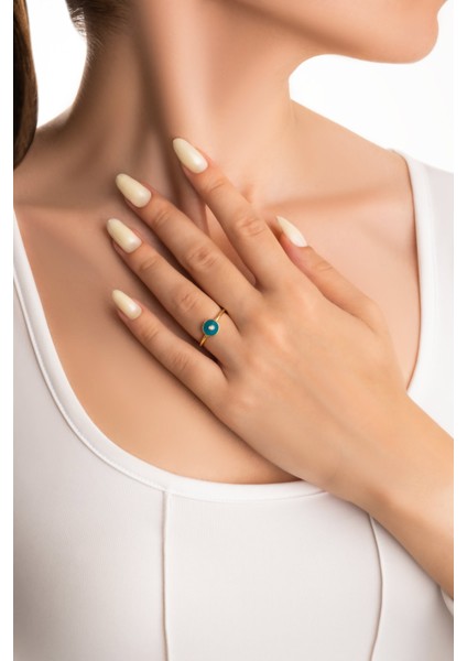 Minimal 18 Ayar Sarı Altın Kaplama Gümüş Yüzük fırsatları